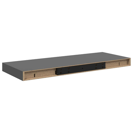 Vidaxl wandschappen zwevend 4 st 60x23,5x3,8 cm mdf hoogglans grijs