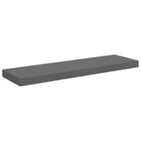 Vidaxl wandschap zwevend 80x23,5x3,8 cm mdf hoogglans grijs