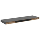 Vidaxl wandschap zwevend 80x23,5x3,8 cm mdf hoogglans grijs