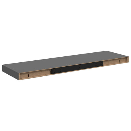 Vidaxl wandschappen zwevend 4 st 80x23,5x3,8 cm mdf hoogglans grijs