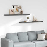 Vidaxl wandschappen zwevend 2 st 120x23,5x3,8 cm mdf hoogglans grijs
