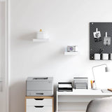 Vidaxl wandschappen zwevend 2 st 23x23,5x3,8 cm mdf wit