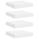 Vidaxl wandschappen zwevend 4 st 23x23,5x3,8 cm mdf wit