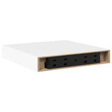 Vidaxl wandschappen zwevend 4 st 23x23,5x3,8 cm mdf wit