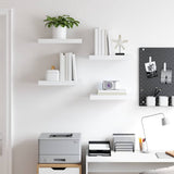 Vidaxl wandschappen zwevend 4 st 40x23x3,8 cm mdf wit