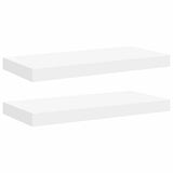 Vidaxl wandschappen zwevend 2 st 50x23x3,8 cm mdf wit