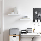 Vidaxl wandschappen zwevend 2 st 50x23x3,8 cm mdf wit