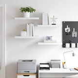 Vidaxl wandschappen zwevend 4 st 50x23x3,8 cm mdf wit