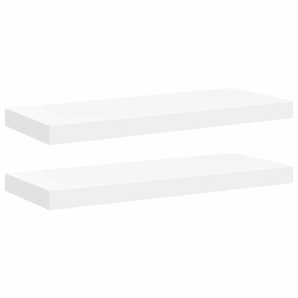 Vidaxl wandschappen zwevend 2 st 60x23,5x3,8 cm mdf wit