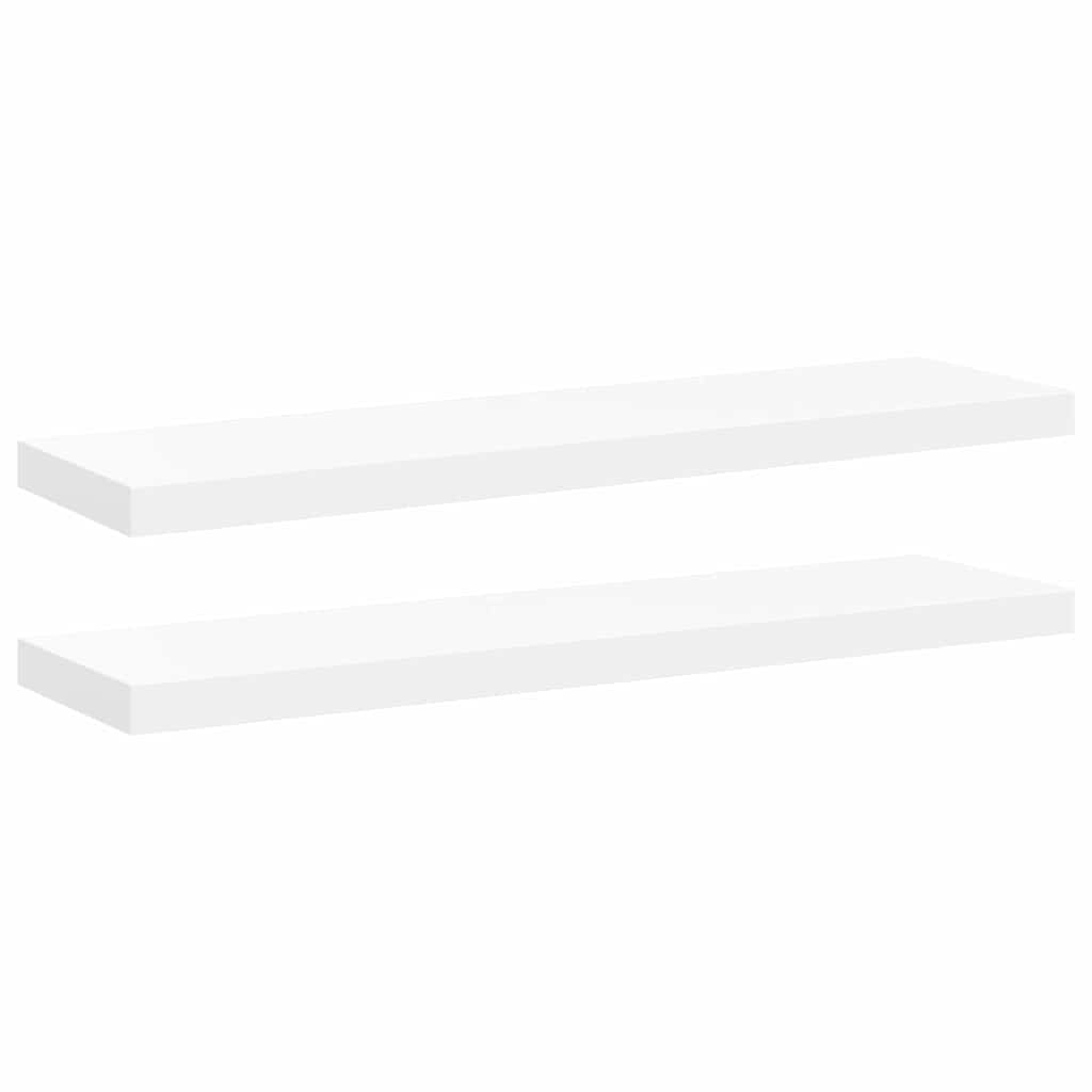 Vidaxl wandschappen zwevend 2 st 90x23,5x3,8 cm mdf wit