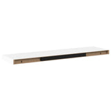 Vidaxl wandschappen zwevend 2 st 90x23,5x3,8 cm mdf wit