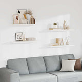 Vidaxl wandschappen zwevend 4 st 90x23,5x3,8 cm mdf wit