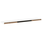 Vidaxl wandschap zwevend 120x23,5x3,8 cm mdf wit
