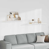 Vidaxl wandschappen zwevend 2 st 120x23,5x3,8 cm mdf wit