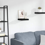 Vidaxl wandschap zwevend 23x23,5x3,8 cm mdf zwart