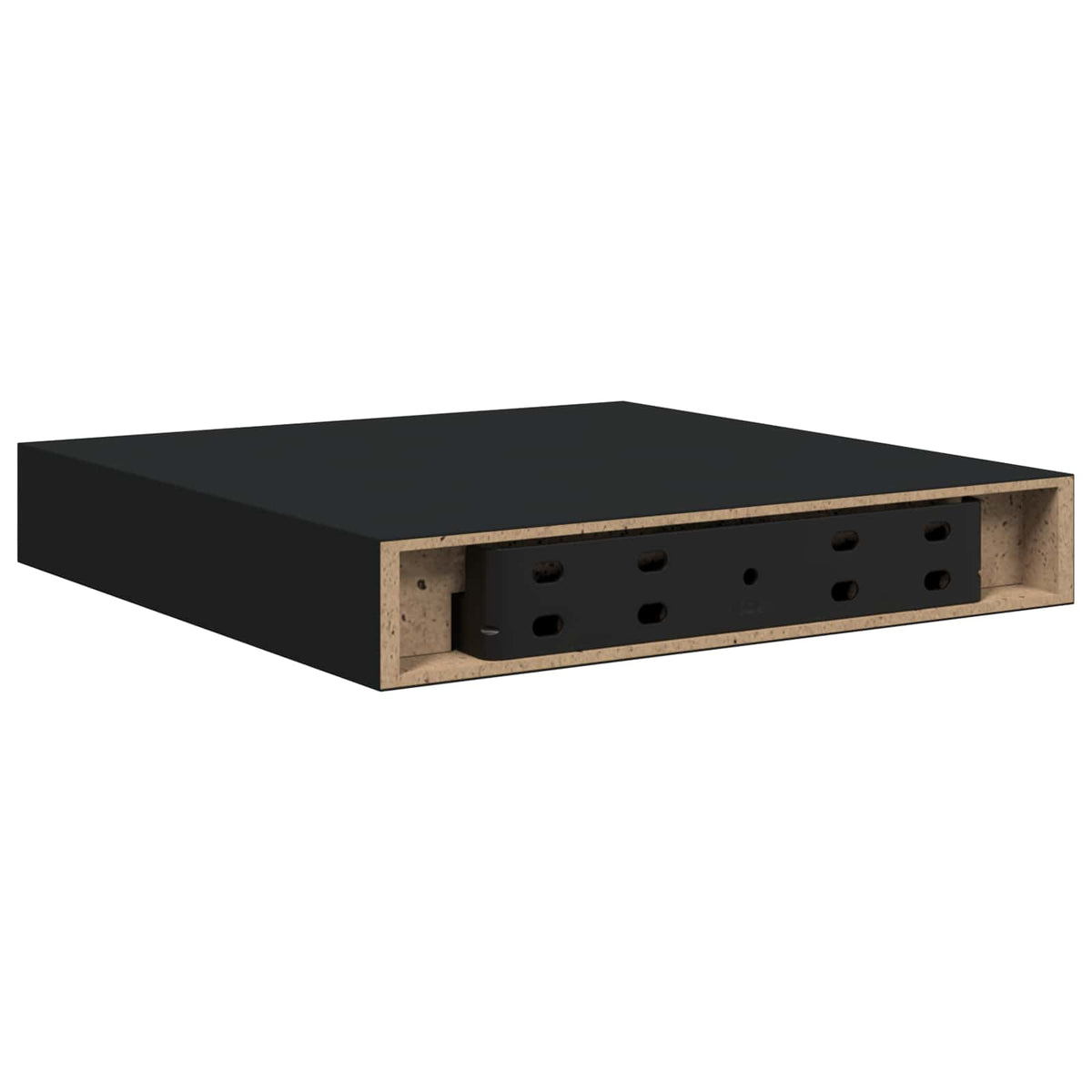 Vidaxl wandschap zwevend 23x23,5x3,8 cm mdf zwart