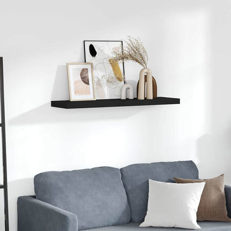 Vidaxl wandschap zwevend 90x23,5x3,8 cm mdf zwart