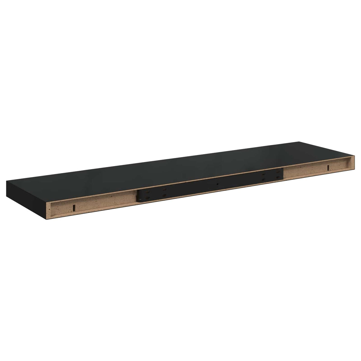 Vidaxl wandschap zwevend 90x23,5x3,8 cm mdf zwart
