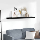 Vidaxl wandschap zwevend 120x23,5x3,8 cm mdf zwart