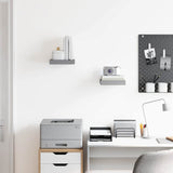 Vidaxl wandschappen zwevend 2 st 23x23,5x3,8 cm mdf grijs