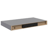 Vidaxl wandschappen zwevend 4 st 40x23,5x3,8 cm mdf grijs