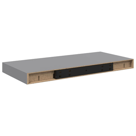 Vidaxl wandschappen zwevend 4 st 50x23,5x3,8 cm mdf grijs