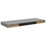 Vidaxl wandschappen zwevend 2 st 60x23,5x3,8 cm mdf grijs