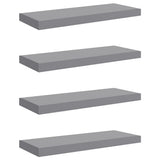 Vidaxl wandschappen zwevend 4 st 60x23,5x3,8 cm mdf grijs