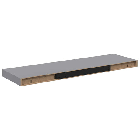 Vidaxl wandschappen zwevend 4 st 80x23,5x3,8 cm mdf grijs