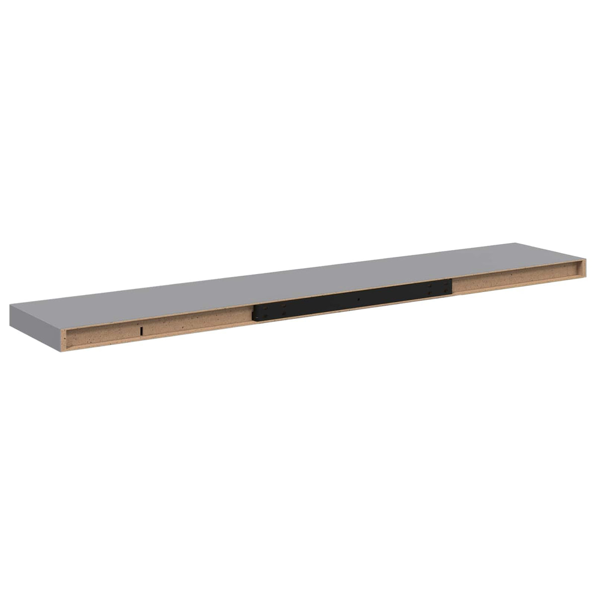 Vidaxl wandschap zwevend 120x23,5x3,8 cm mdf grijs
