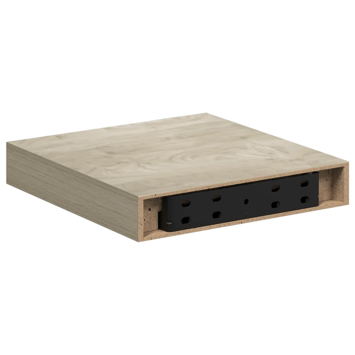 Vidaxl wandschappen zwevend 2 st 23x23,5x3,8 cm mdf eikenkleurig