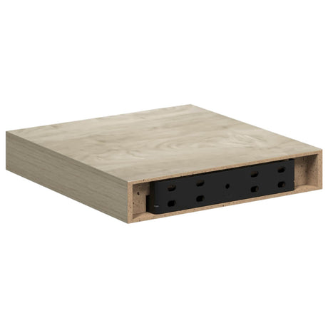 Vidaxl wandschappen zwevend 2 st 23x23,5x3,8 cm mdf eikenkleurig