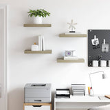 Vidaxl wandschappen zwevend 4 st 40x23x3,8 cm mdf eikenkleurig