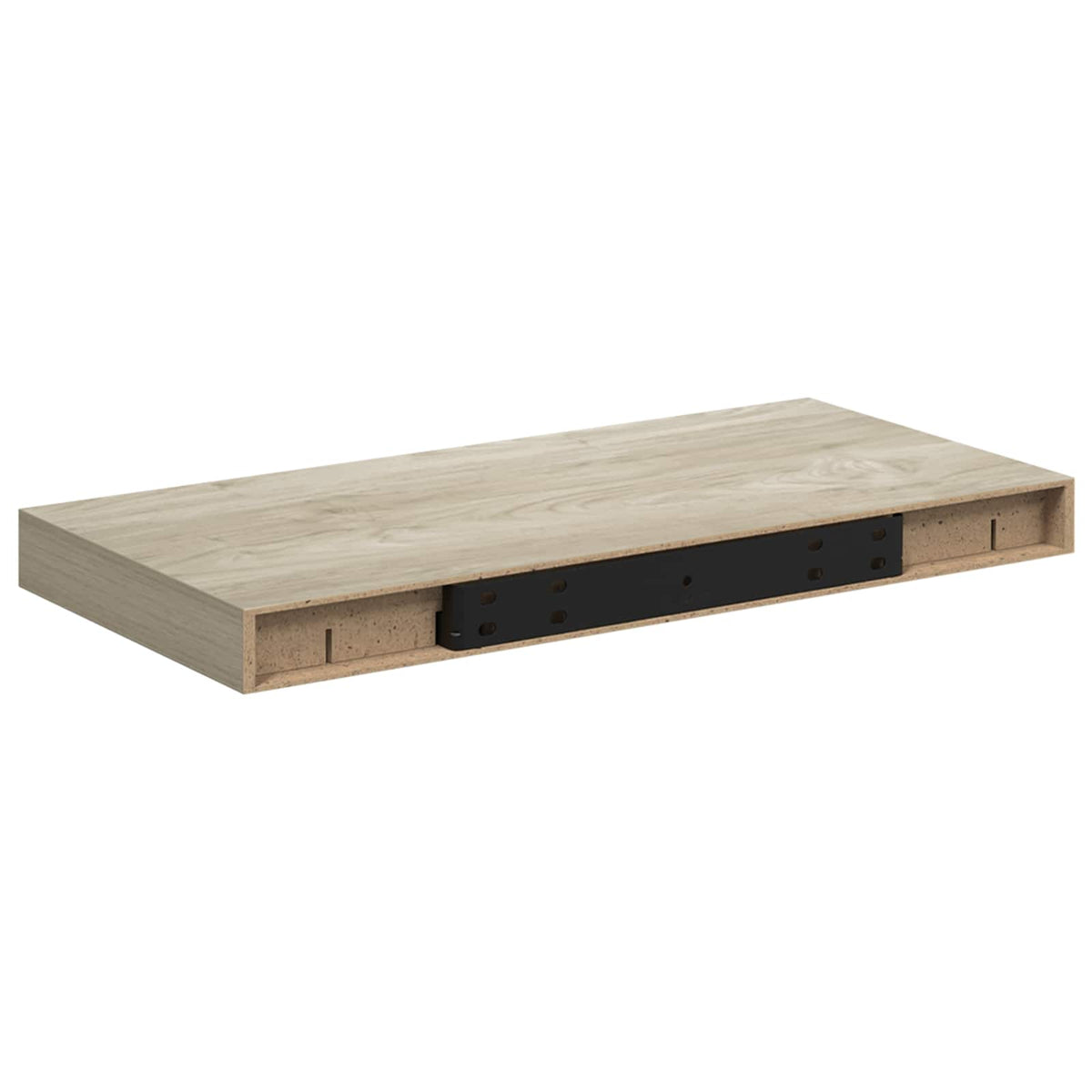 Vidaxl wandschappen zwevend 4 st 50x23,5x3,8 cm mdf eikenkleurig