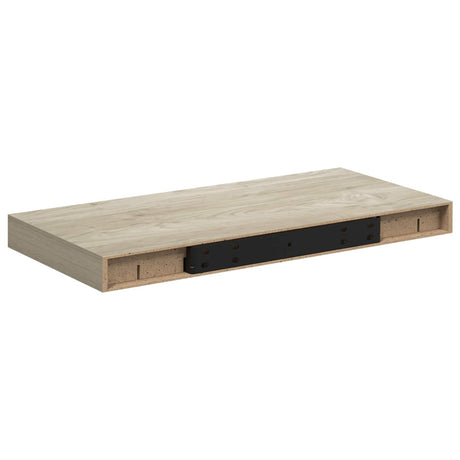 Vidaxl wandschappen zwevend 4 st 50x23,5x3,8 cm mdf eikenkleurig
