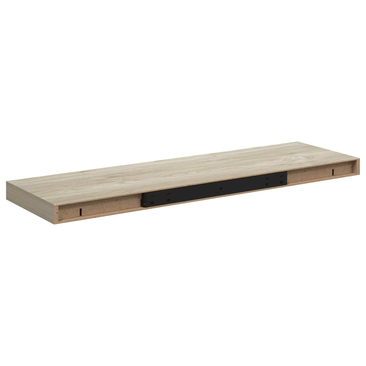 Vidaxl wandschappen zwevend 2 st 80x23,5x3,8 cm mdf eikenkleurig