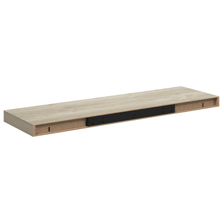 Vidaxl wandschappen zwevend 2 st 80x23,5x3,8 cm mdf eikenkleurig