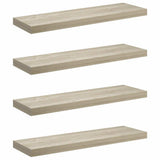 Vidaxl wandschappen zwevend 4 st 80x23,5x3,8 cm mdf eikenkleurig