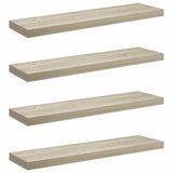Vidaxl wandschappen zwevend 4 st 90x23,5x3,8 cm mdf eikenkleurig