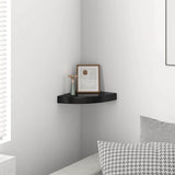 Vidaxl hoekschap zwevend 25x25x3,8 cm mdf hoogglans zwart