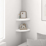 Vidaxl hoekschappen zwevend 2 st 25x25x3,8 cm mdf wit