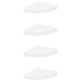 Vidaxl hoekschappen zwevend 4 st 25x25x3,8 cm mdf wit