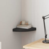 Vidaxl hoekschap zwevend 25x25x3,8 cm mdf zwart