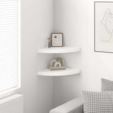Vidaxl hoekschappen zwevend 2 st 35x35x3,8 cm mdf hoogglans wit
