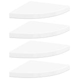 Vidaxl hoekschappen zwevend 4 st 35x35x3,8 cm mdf hoogglans wit