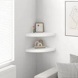 Vidaxl zwevende hoekplanken 2 st wit 35x35x3,8 cm mdf