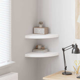 Vidaxl zwevende hoekplanken 2 st wit 35x35x3,8 cm mdf