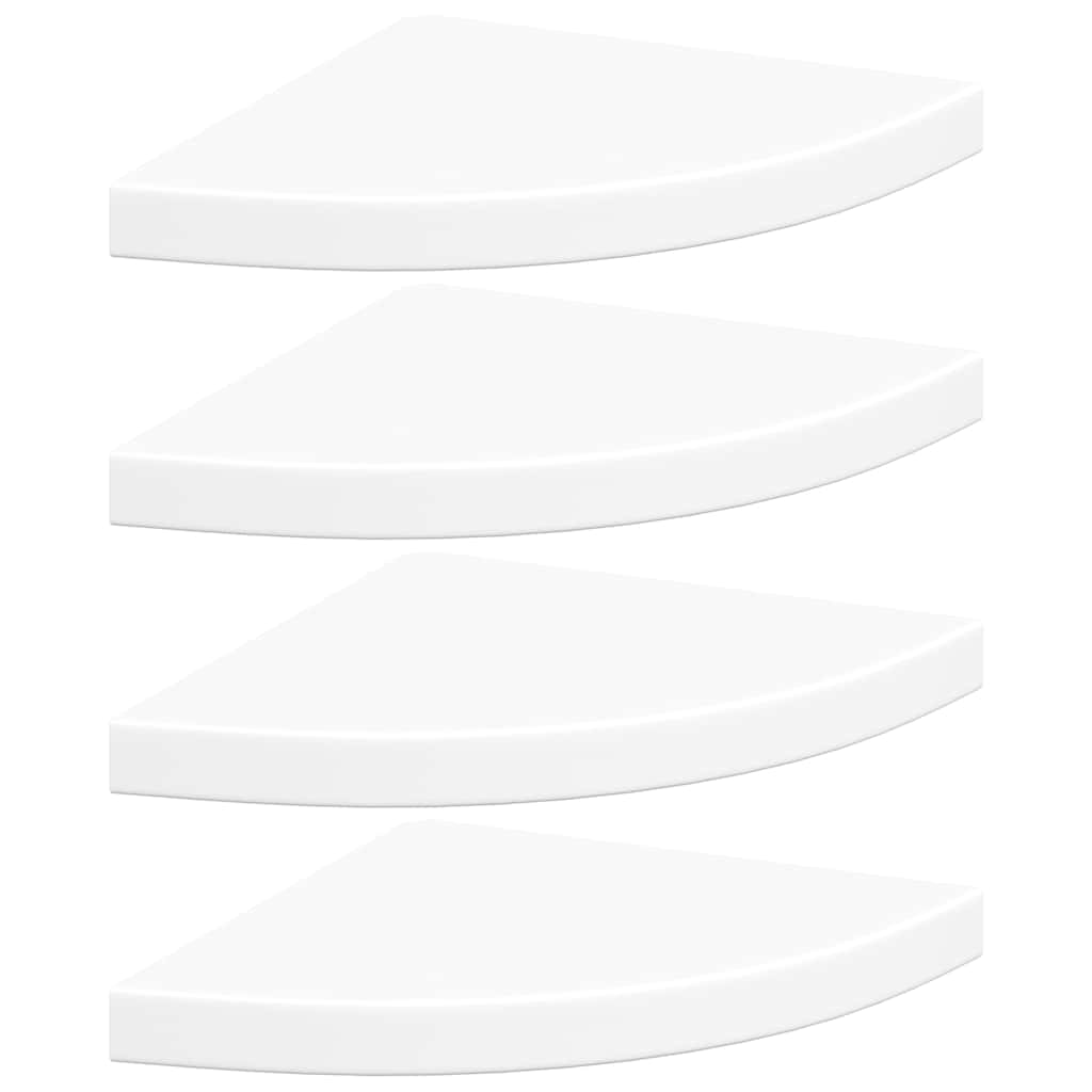 Vidaxl hoekschappen zwevend 4 st 35x35x3,8 cm mdf wit