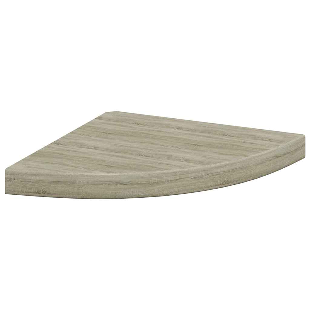 Vidaxl hoekschap zwevend 35x35x3,8 cm mdf eikenkleurig