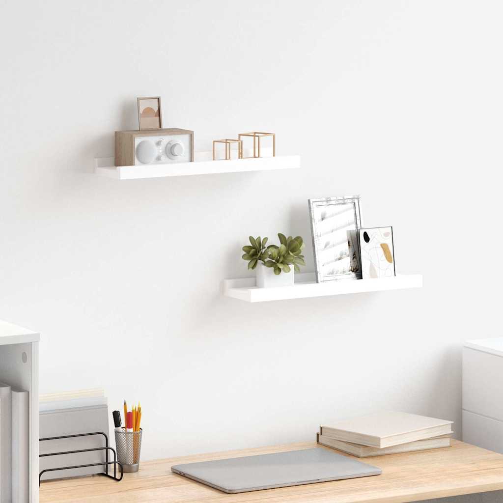 Vidaxl fotoplanken 2 st 40x9x3 cm mdf wit